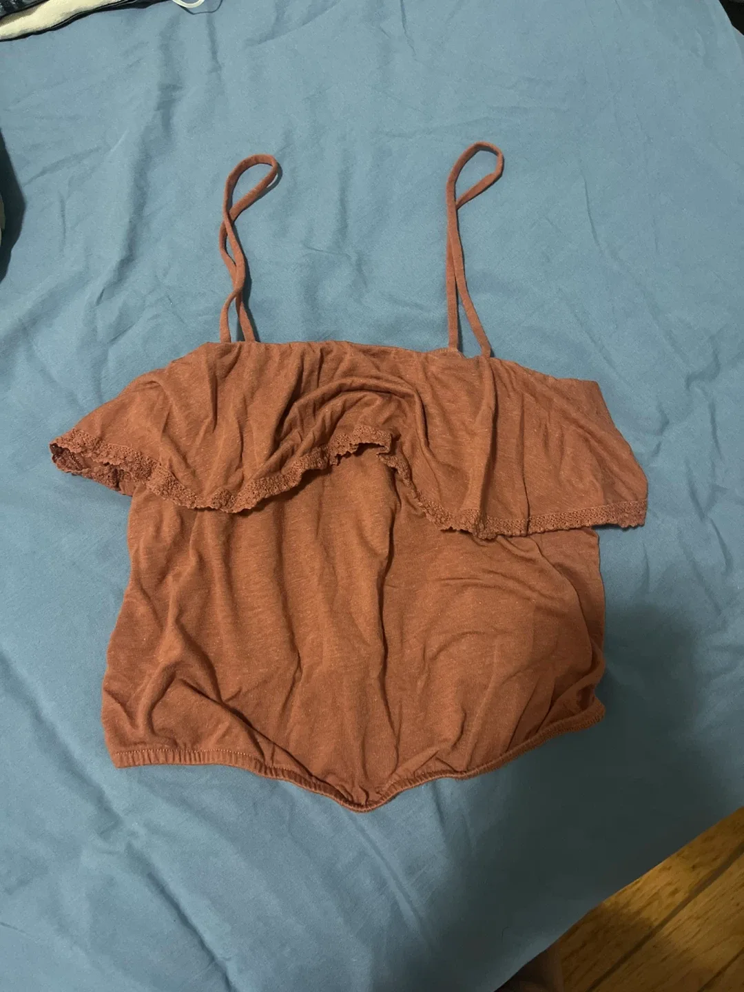 Brown Ruffle Top thumbnail