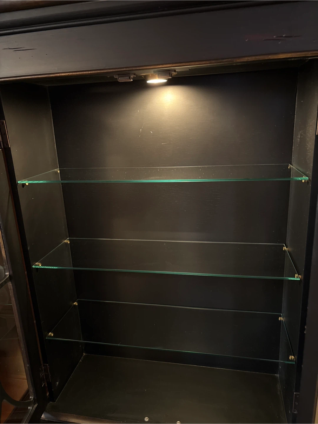 Black Display Cabinet with Glass Doors - photo 3