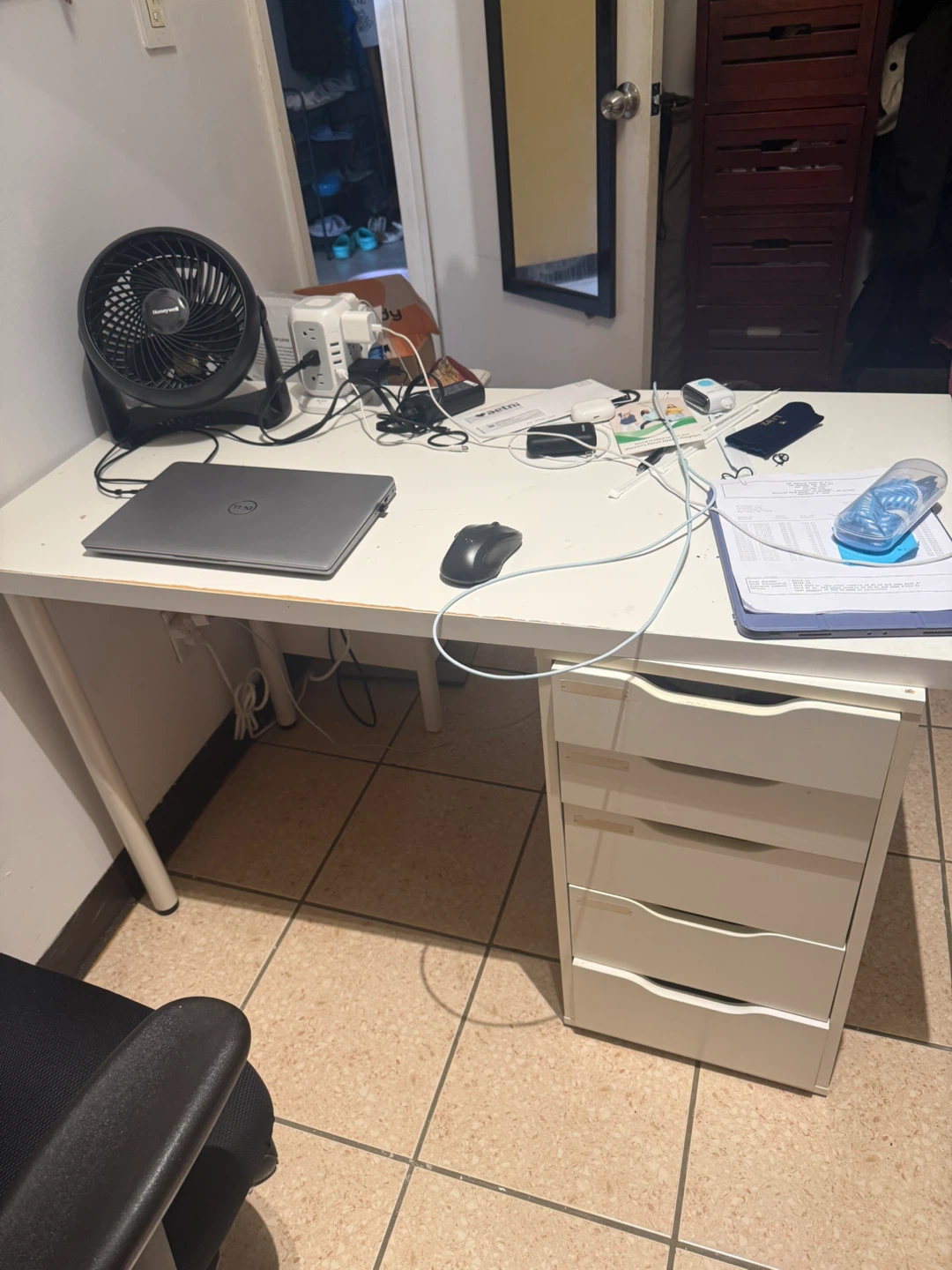 IKEA White Desk with Drawer