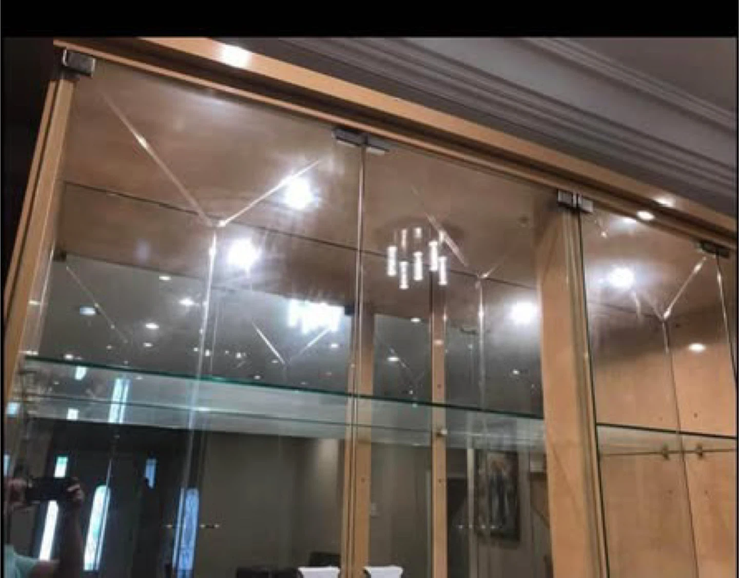 Display Cabinet with Glass Shelves