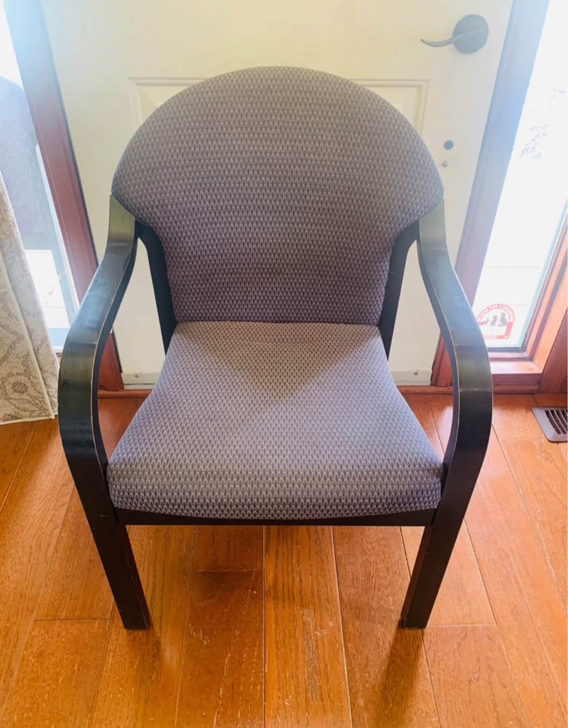 Arm Chairs - Blue/Grey Padded Seat + Side Table - photo 2