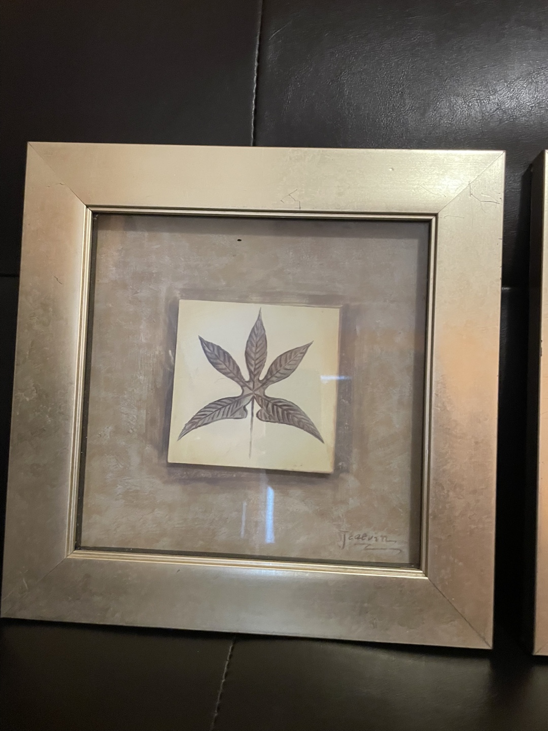 Set of 3 Framed Leaf Prints - photo 2