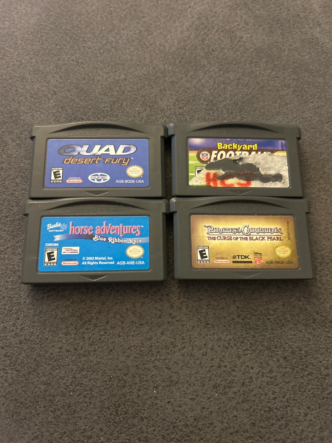 Game Boy Advance Games - Quad Desert Fury, Barbie, Pirates