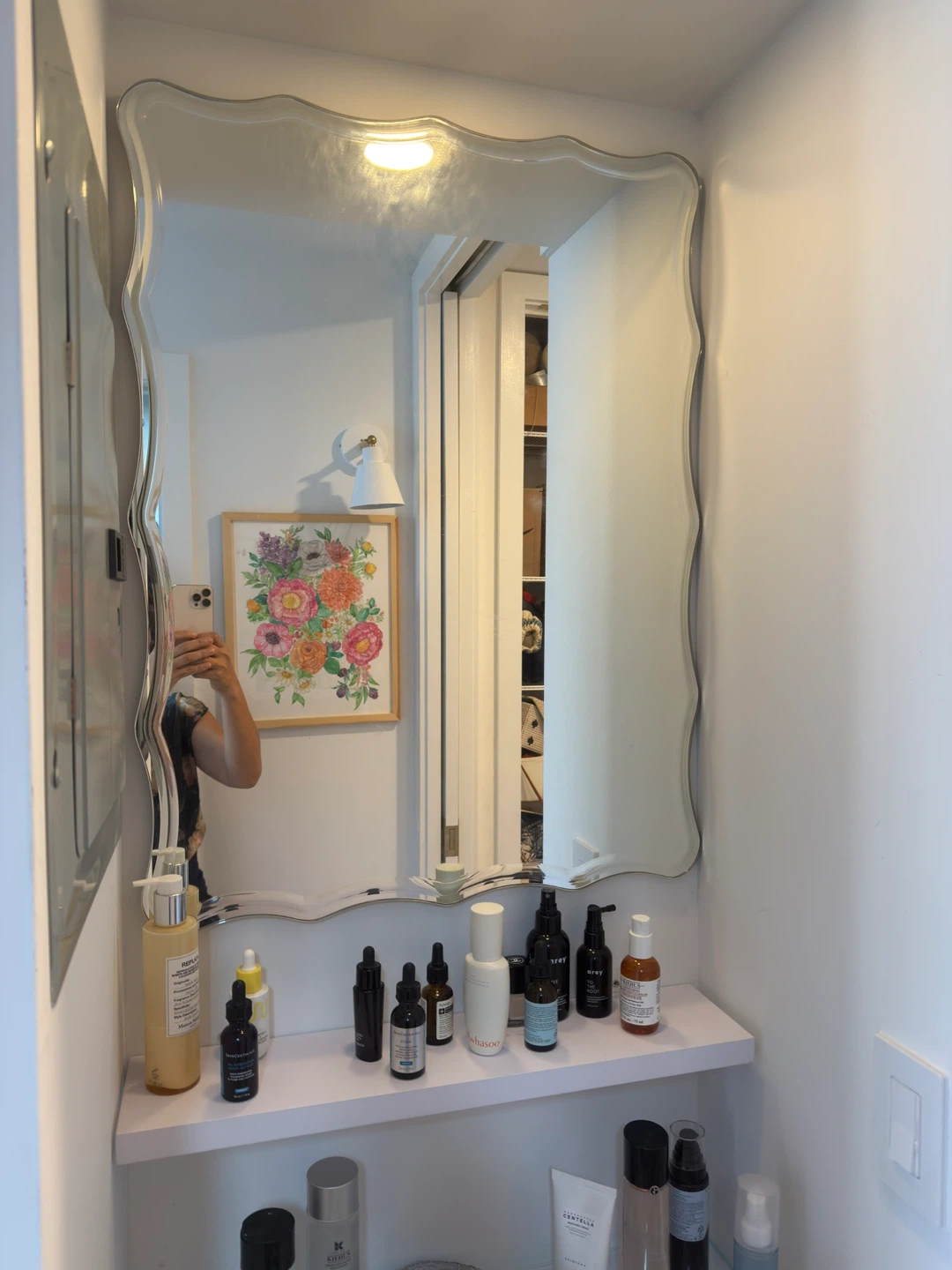 Ornate Wavy Edge Wall Mirror