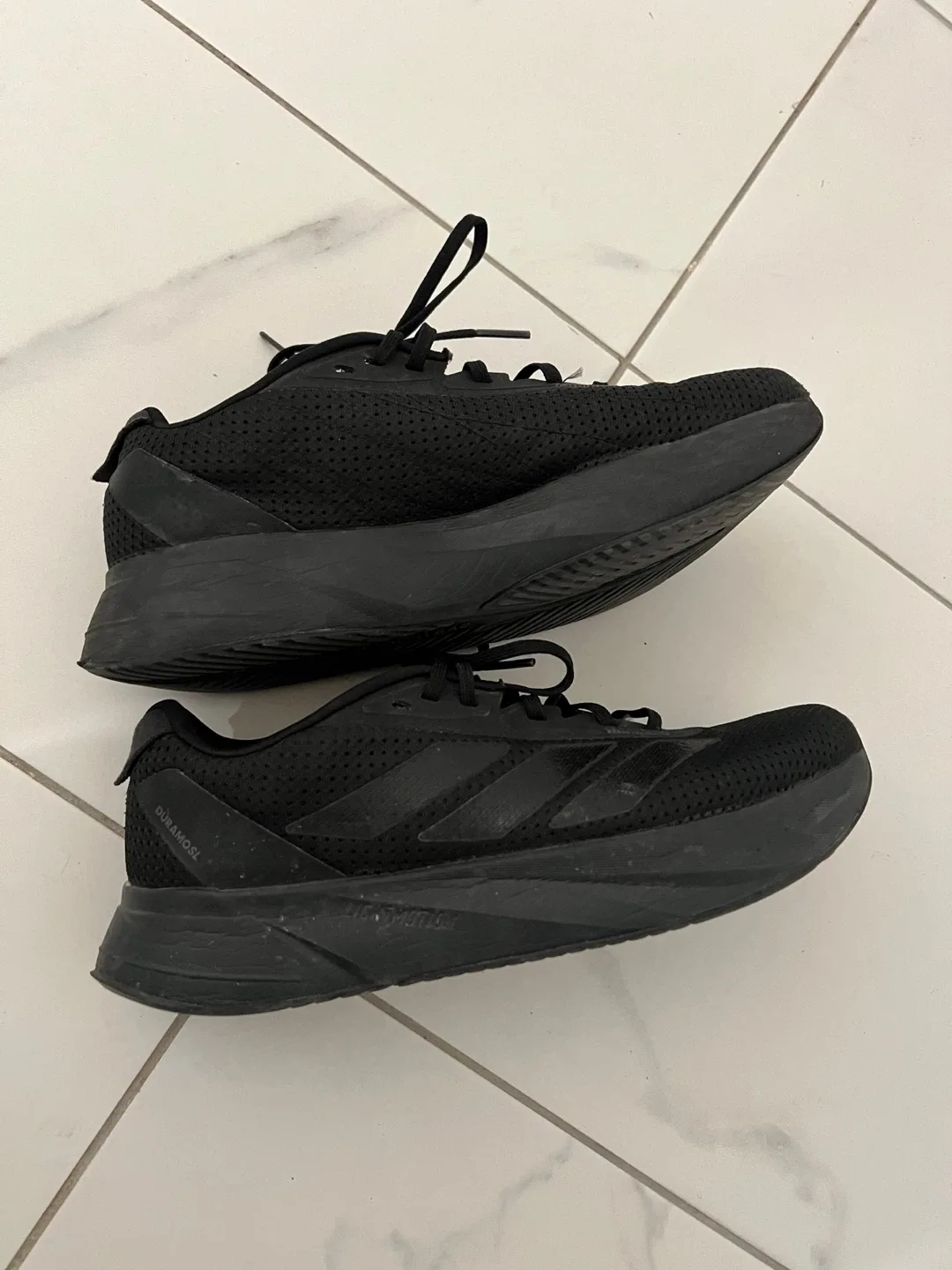 Men 8.5 Adidas Duramo SL All Black Running Shoes image indicator(4)