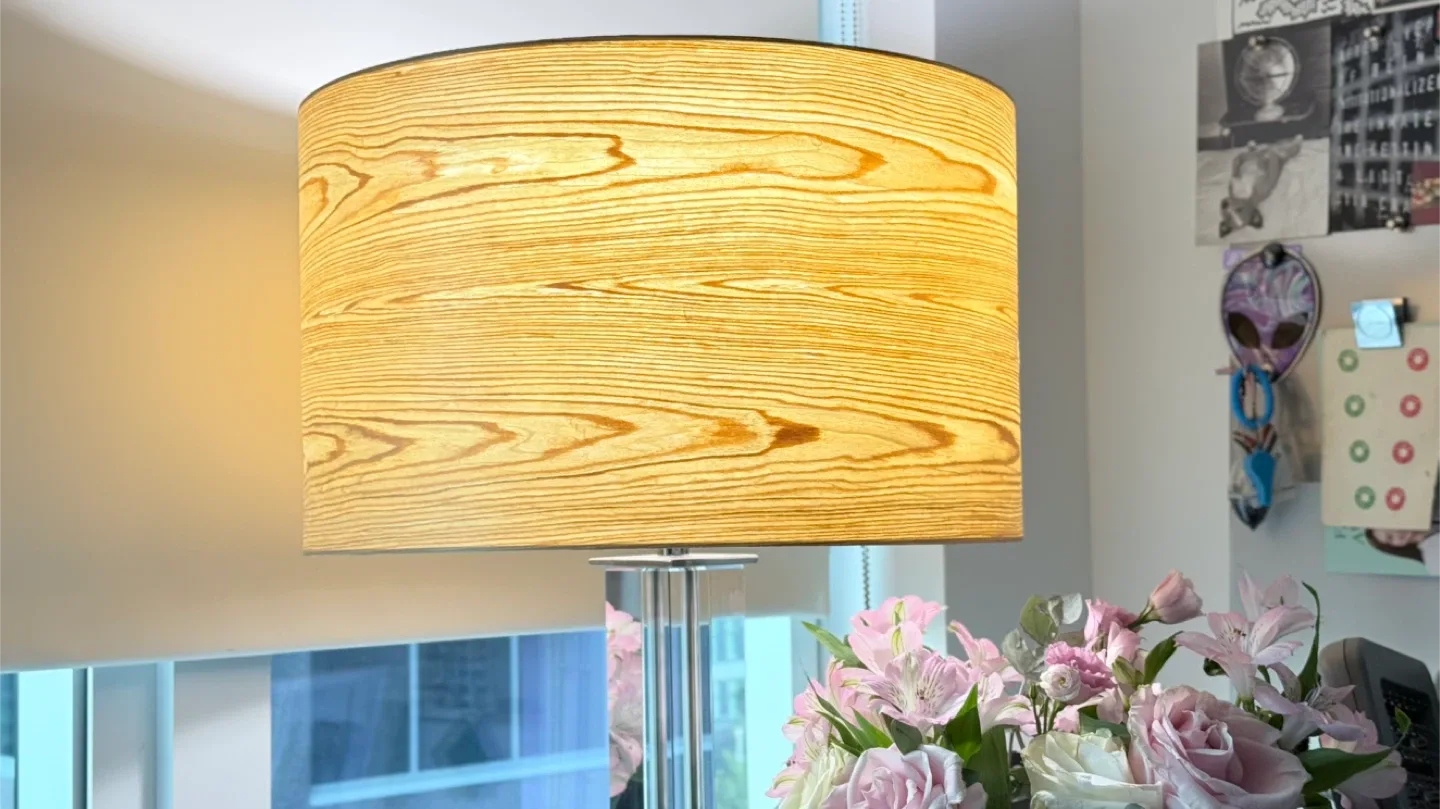 Real Wood Grain Lamp Shade 20”D x 12”H image indicator(3)