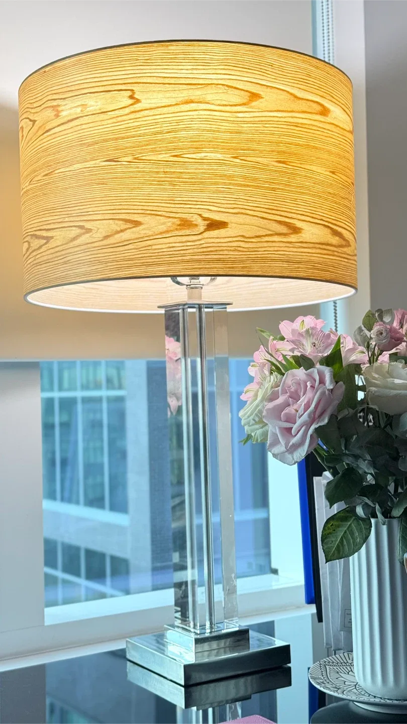 Real Wood Grain Lamp Shade 20”D x 12”H image indicator(2)