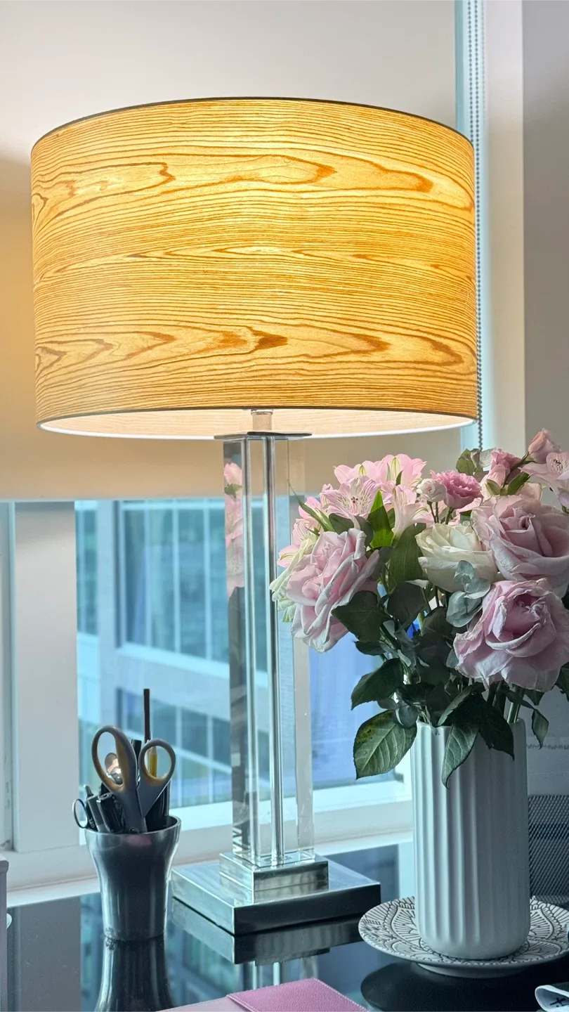 Real Wood Grain Lamp Shade 20”D x 12”H thumbnail