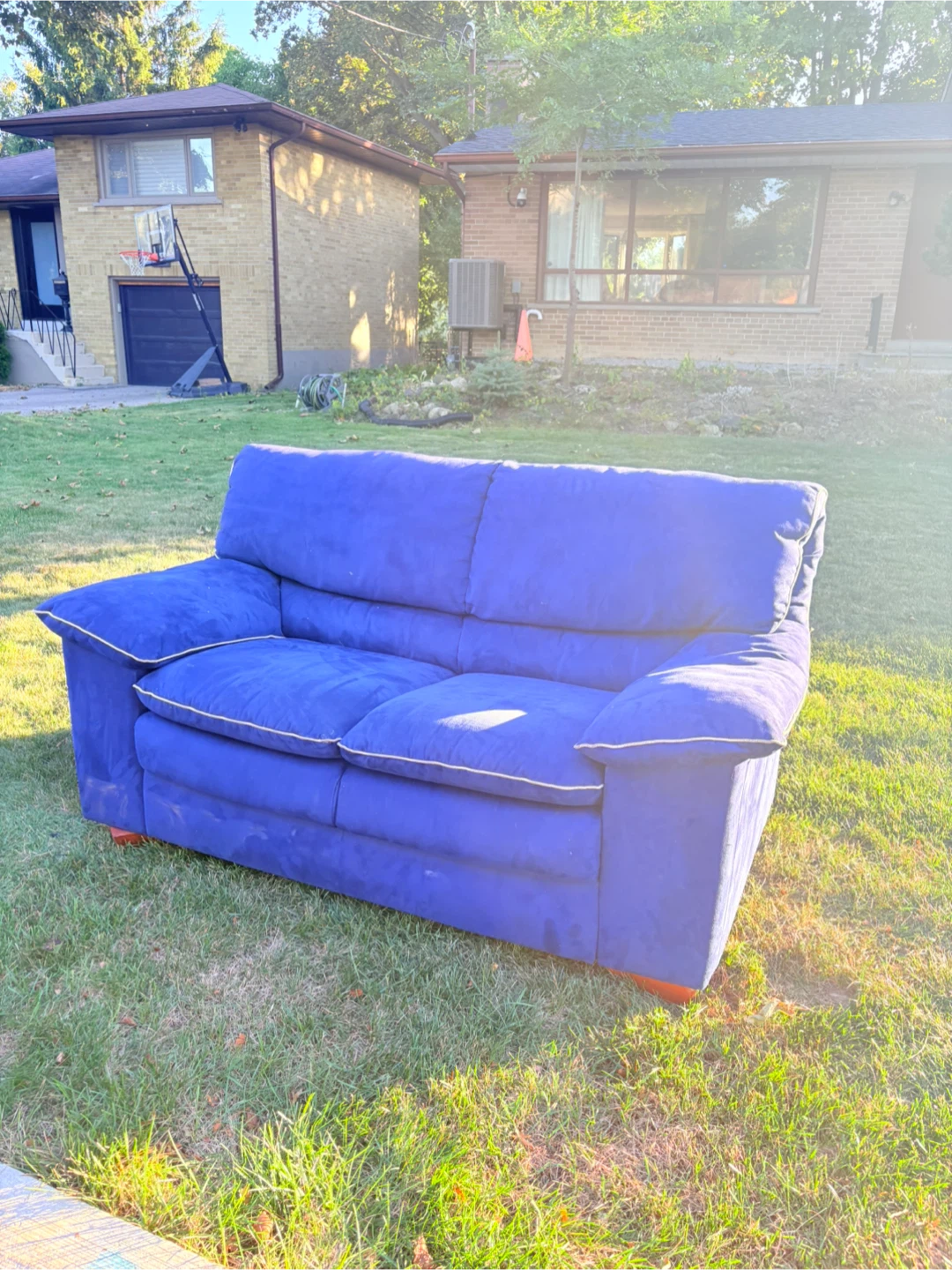 Blue Two-Seater Sofa