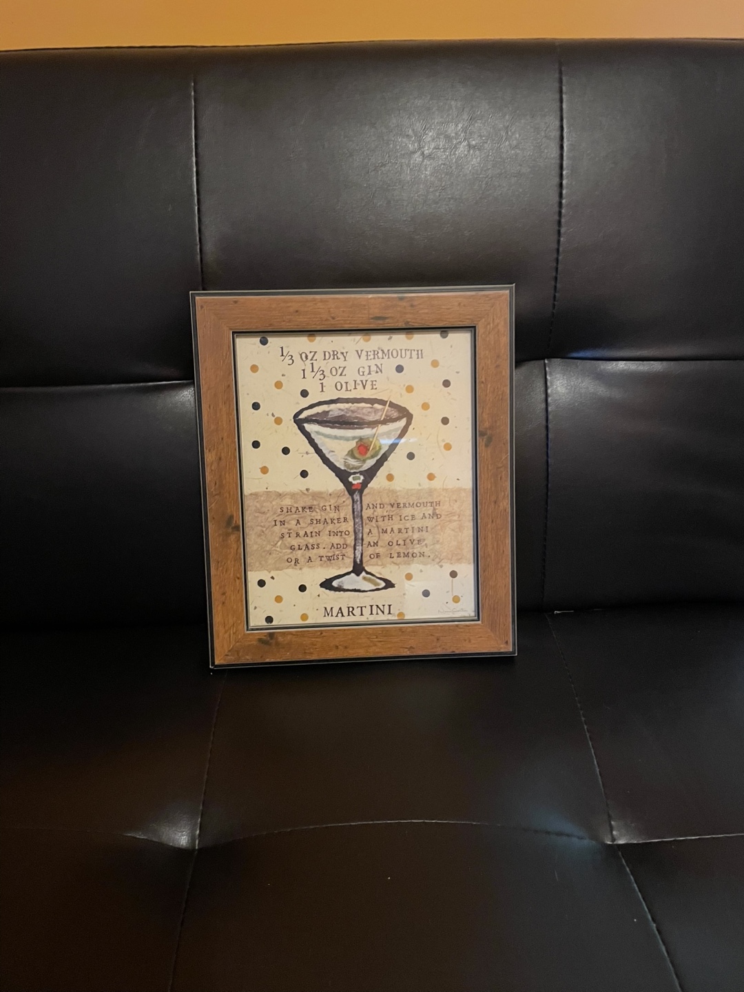 Martini Recipe Framed Art Print - photo 3