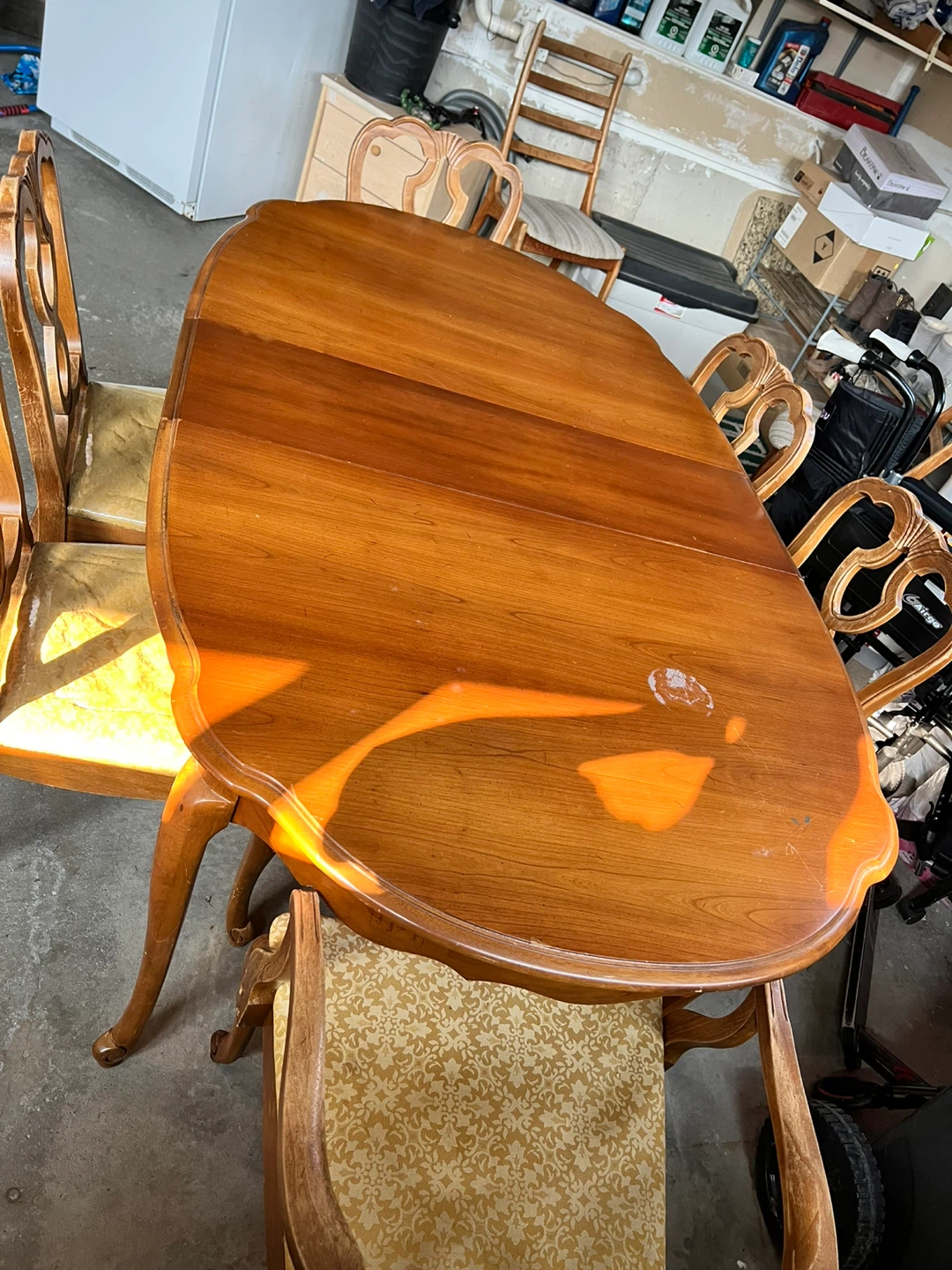 Wooden Dining Table with Chairs