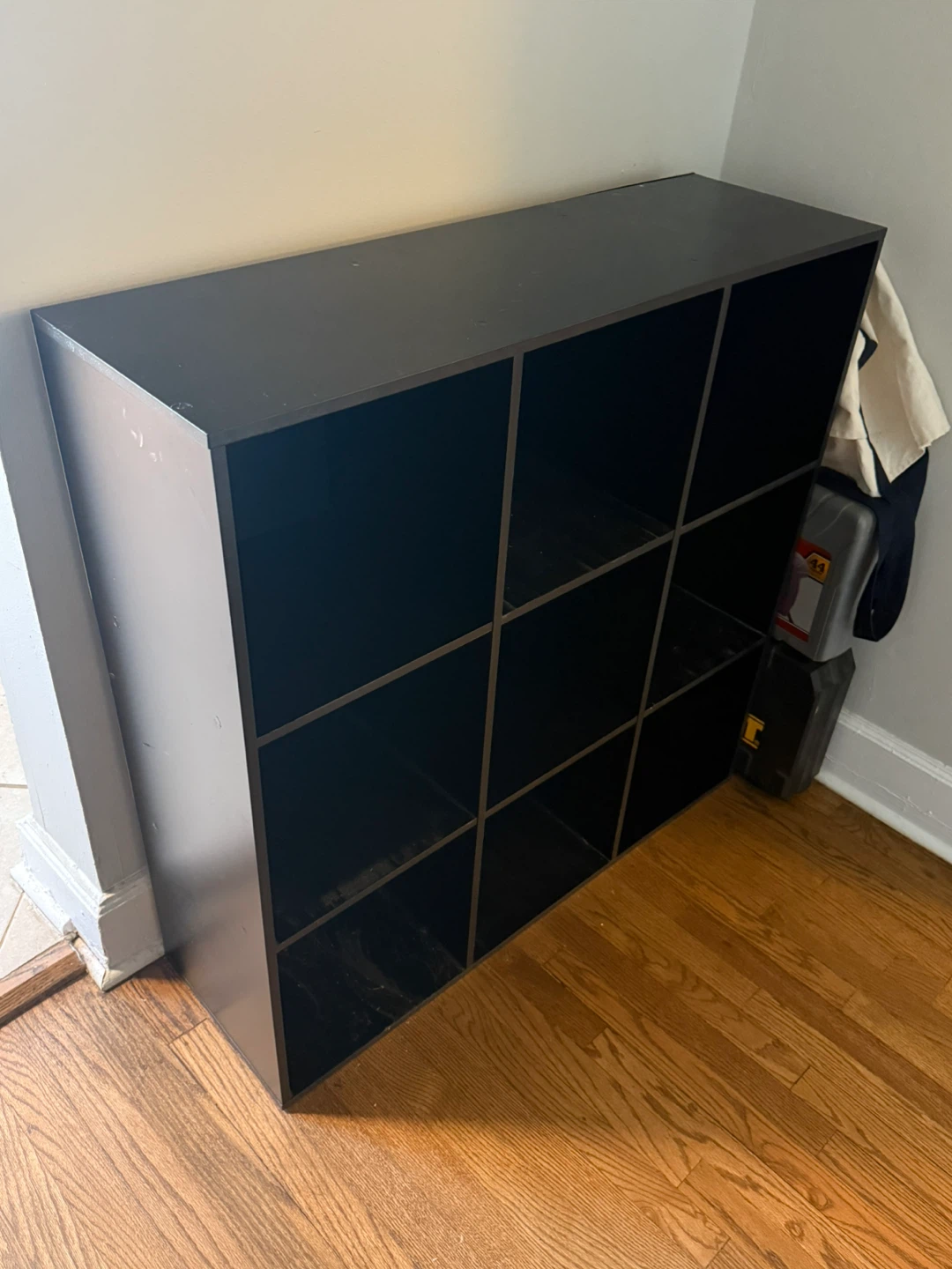 9-Cube Black Storage Shelf - photo 2