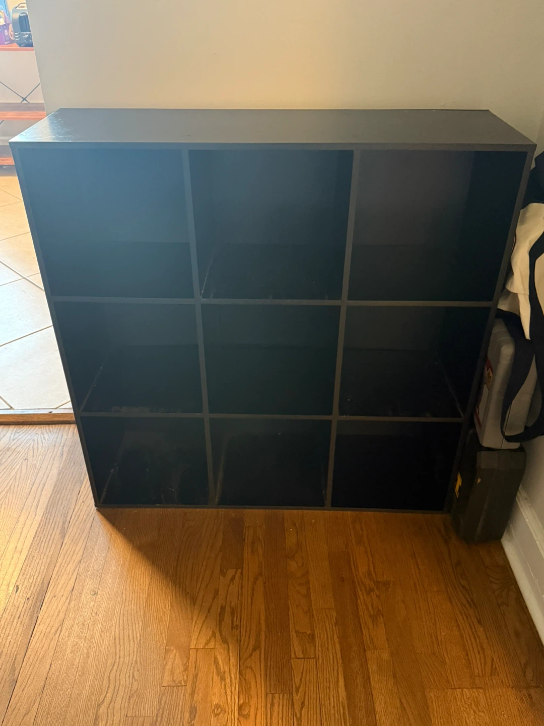 9-Cube Black Storage Shelf