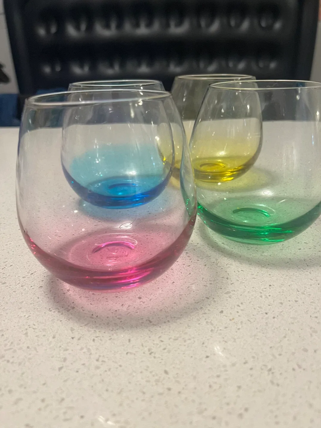 Set of 4 Colorful Stemless Wine Glasses image indicator(3)