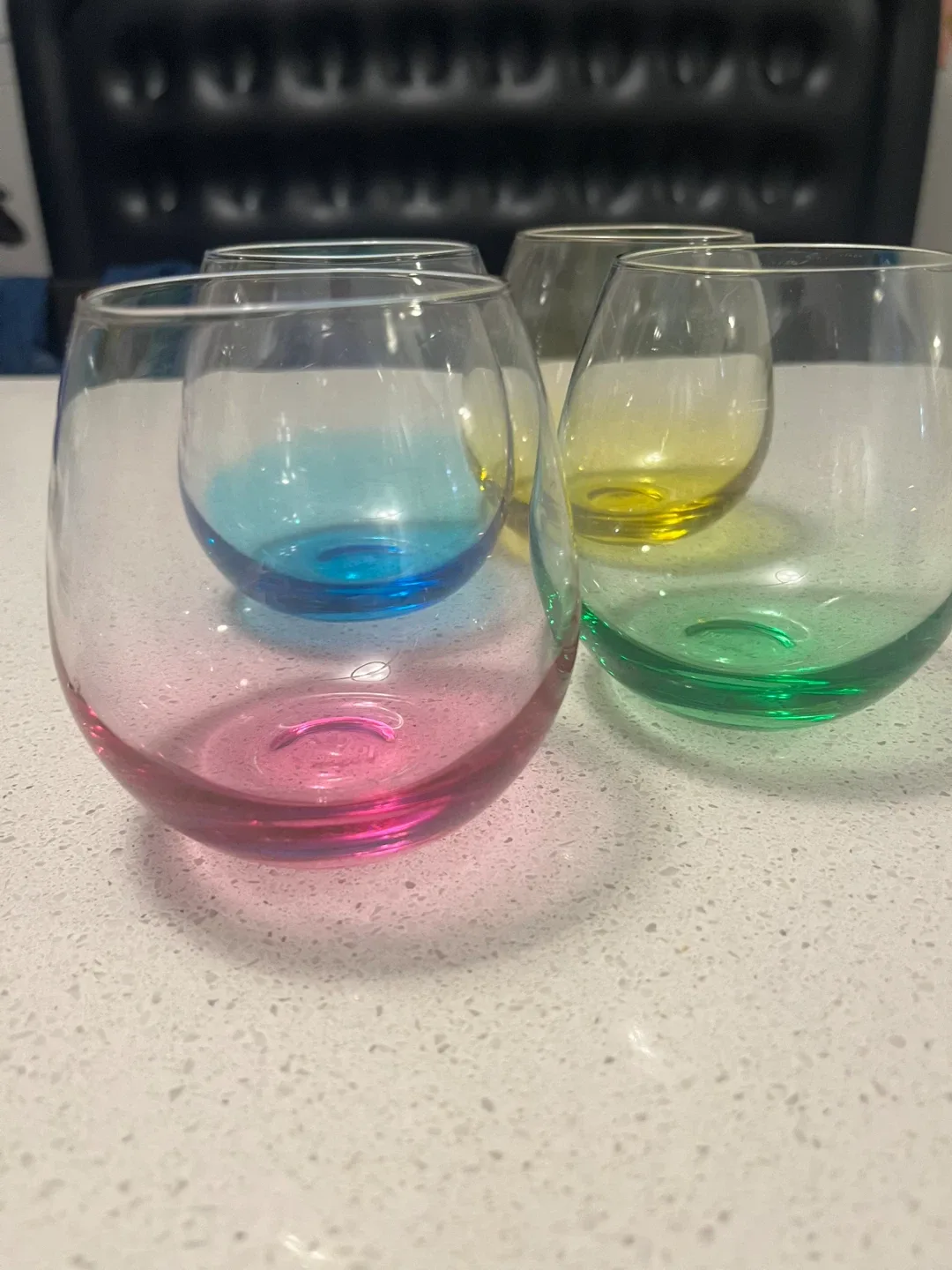 Set of 4 Colorful Stemless Wine Glasses image indicator(2)