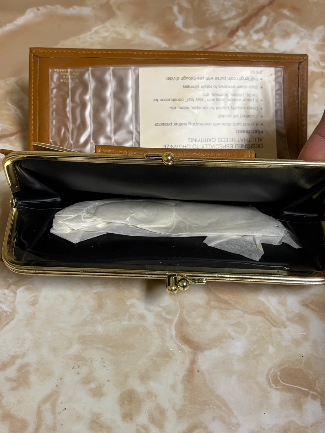 Vintage Buxton Much Clutch Wallet Brown Leather 🥕 - photo 3