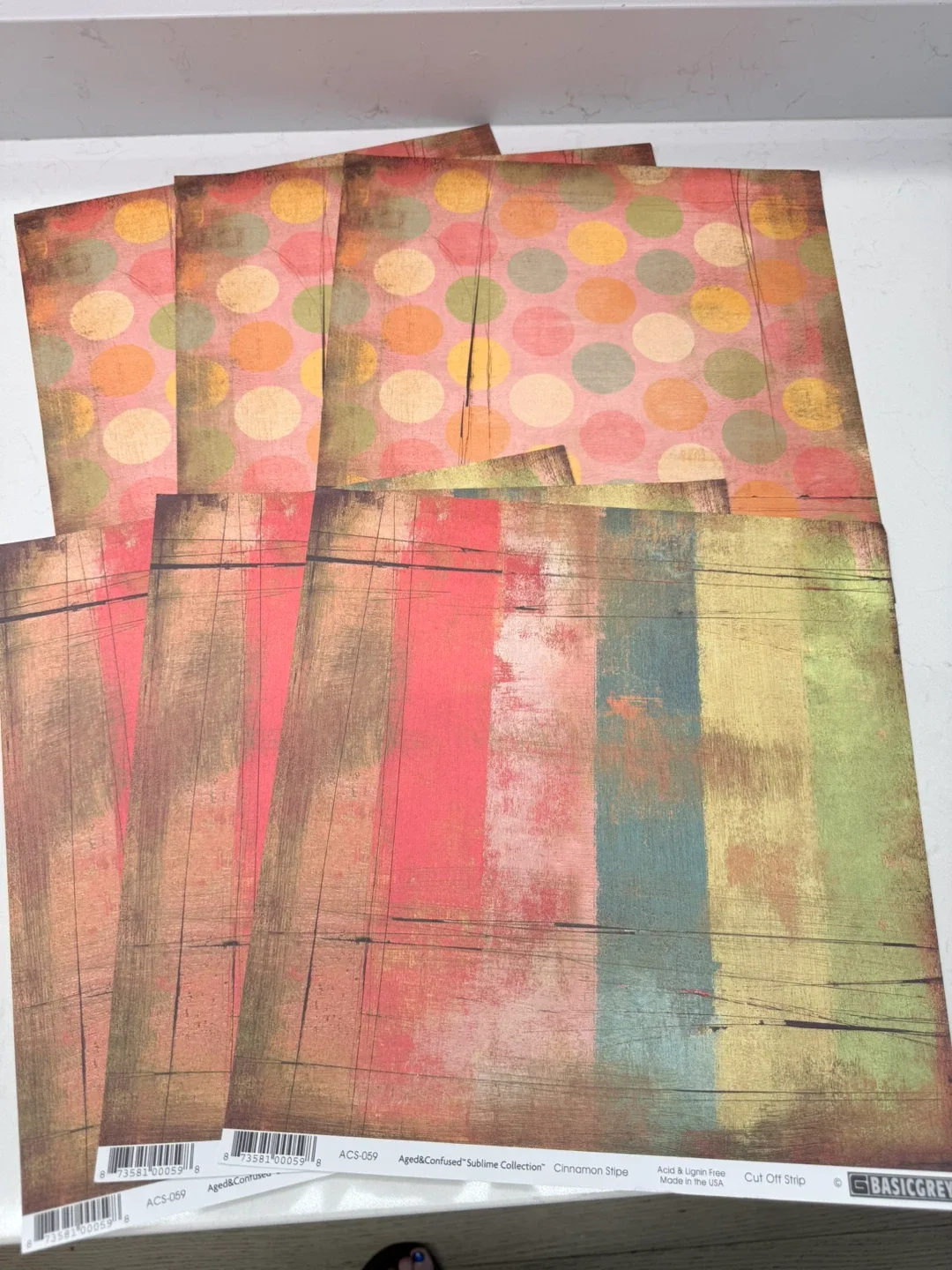 Strawberry Dot and Cinnamon Stripe. Acid & Lignin Free paper thumbnail
