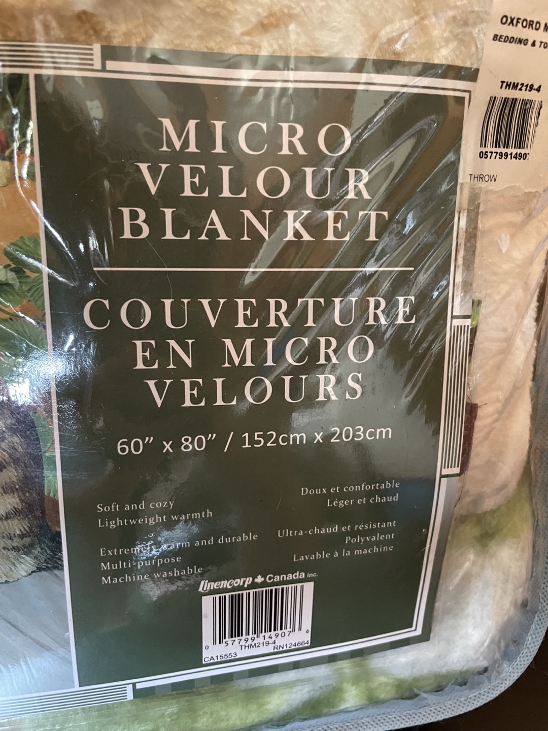Brand New LARGE Cat Micro Velour Blanket - 60" x 80" - photo 3