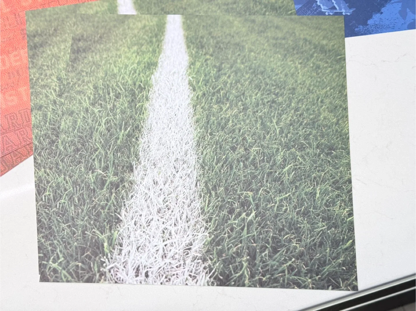 Scrapbooking paper w/sports, skating, basketball, field lines image indicator(2)