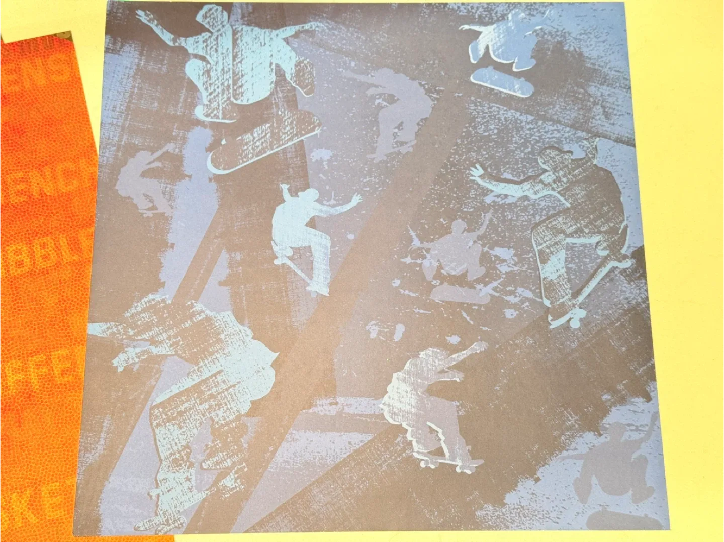 Scrapbooking paper w/sports, skating, basketball, field lines image indicator(3)