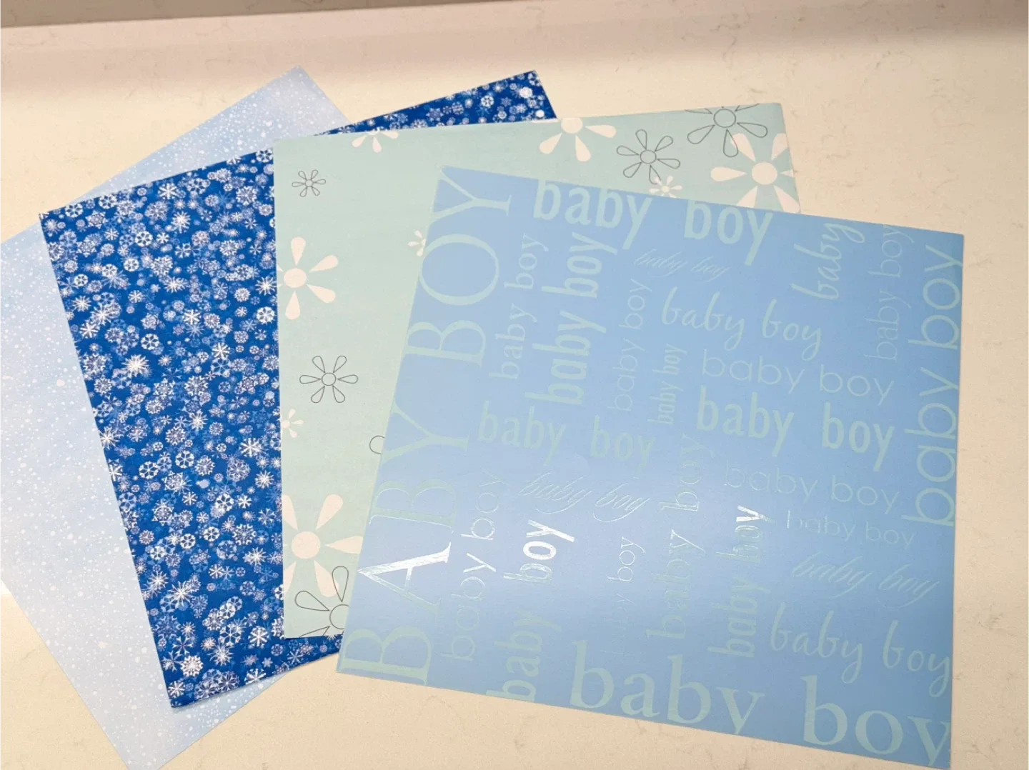 Baby Boy Scrapbook Paper Lot thumbnail