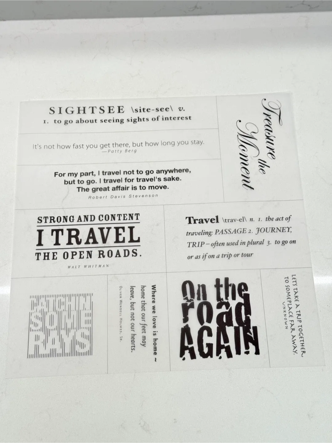 Travel-themed decorative paper image indicator(2)