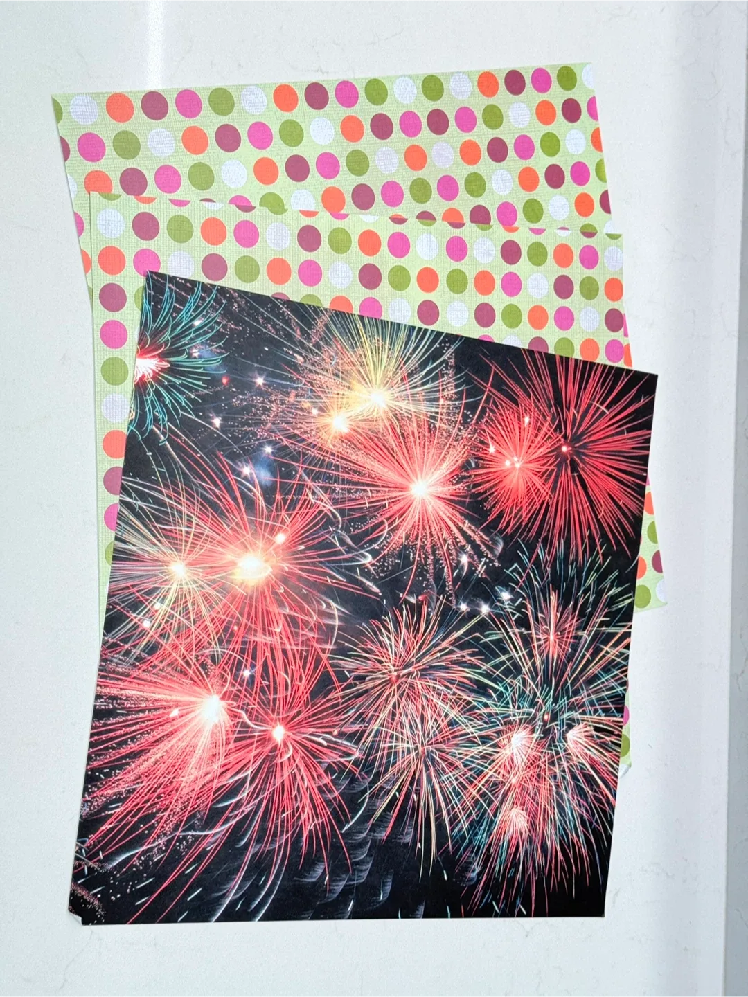 Scrapbooking paper misc, dots, fireworks thumbnail