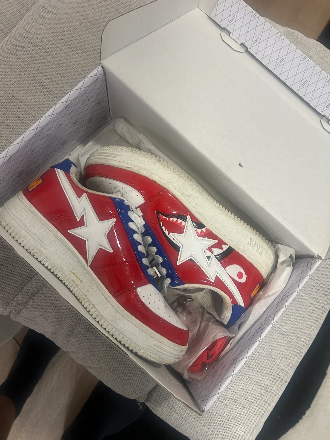 BAPE STA Red/White/Blue Shoes - photo 3