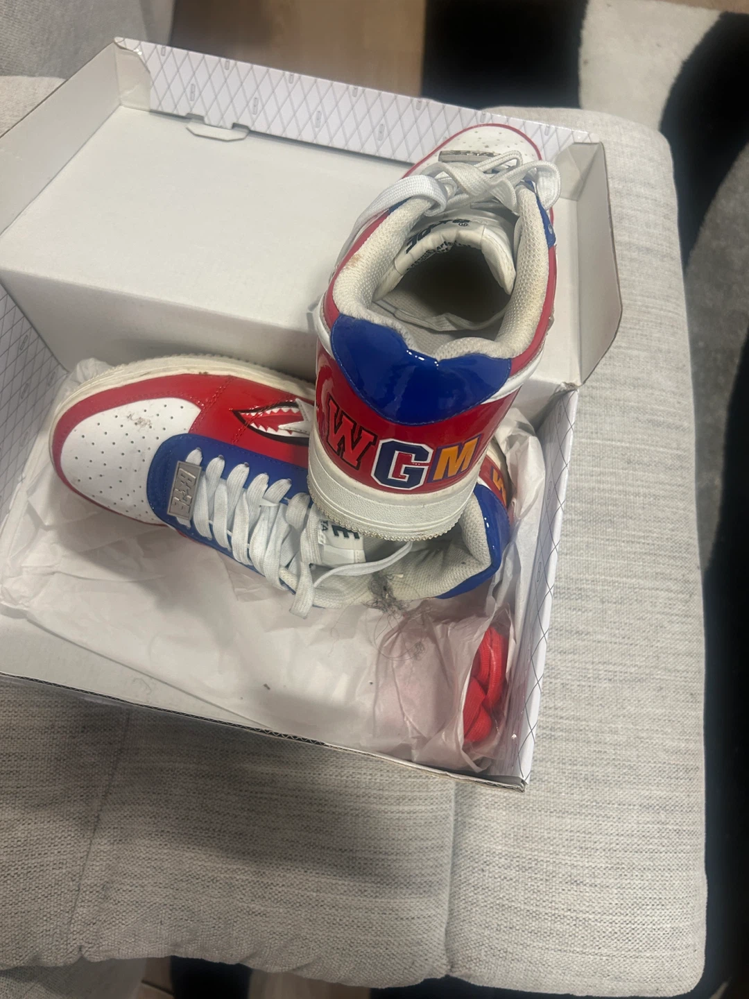BAPE STA Red/White/Blue Shoes - photo 4