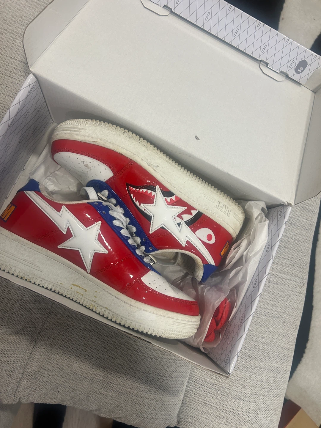 BAPE STA Red/White/Blue Shoes