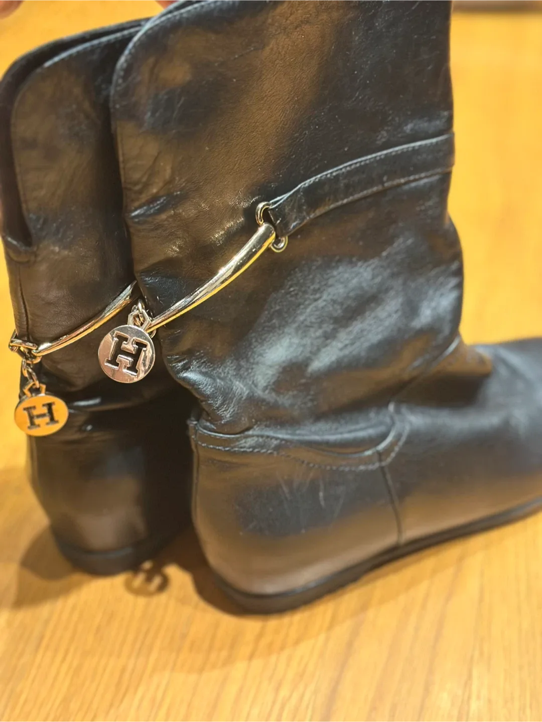 H Boots Black Leather thumbnail