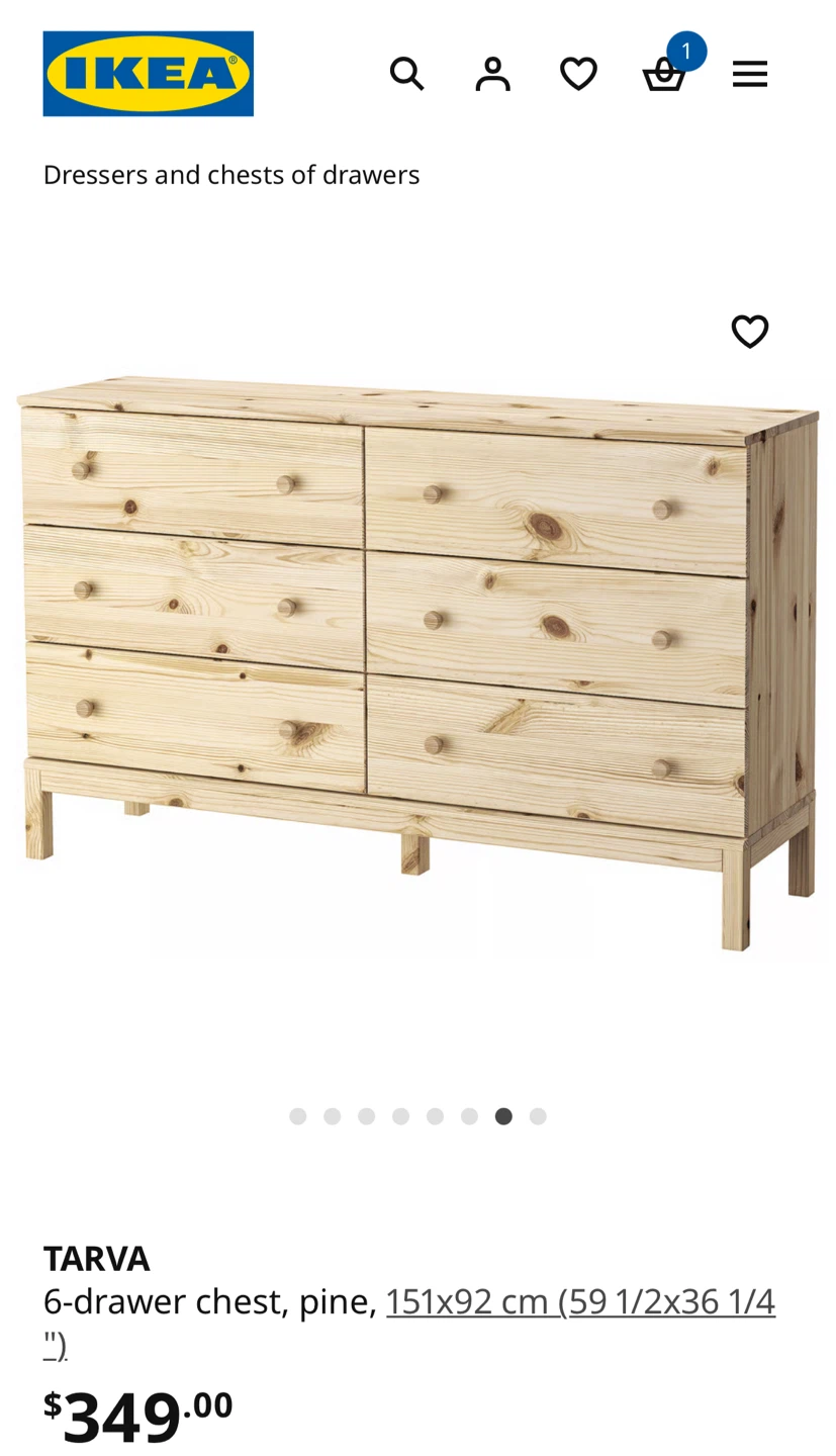 Ikea 6 drawer chest