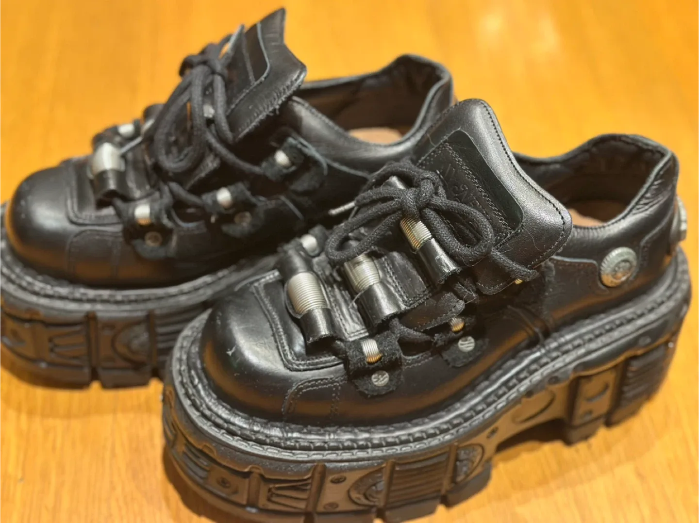 New Rock Platform Shoes Black thumbnail