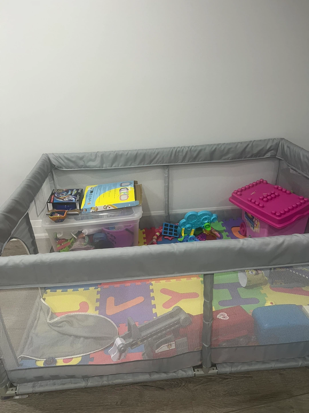 Grey Playpen - Kids Play Area