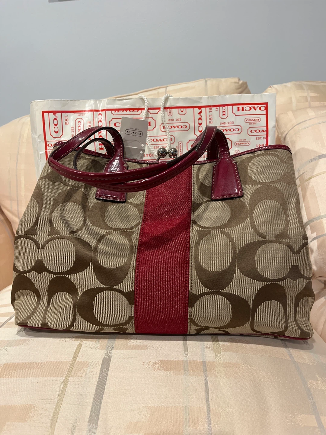 Coach Signature Satchel Purse - photo 3