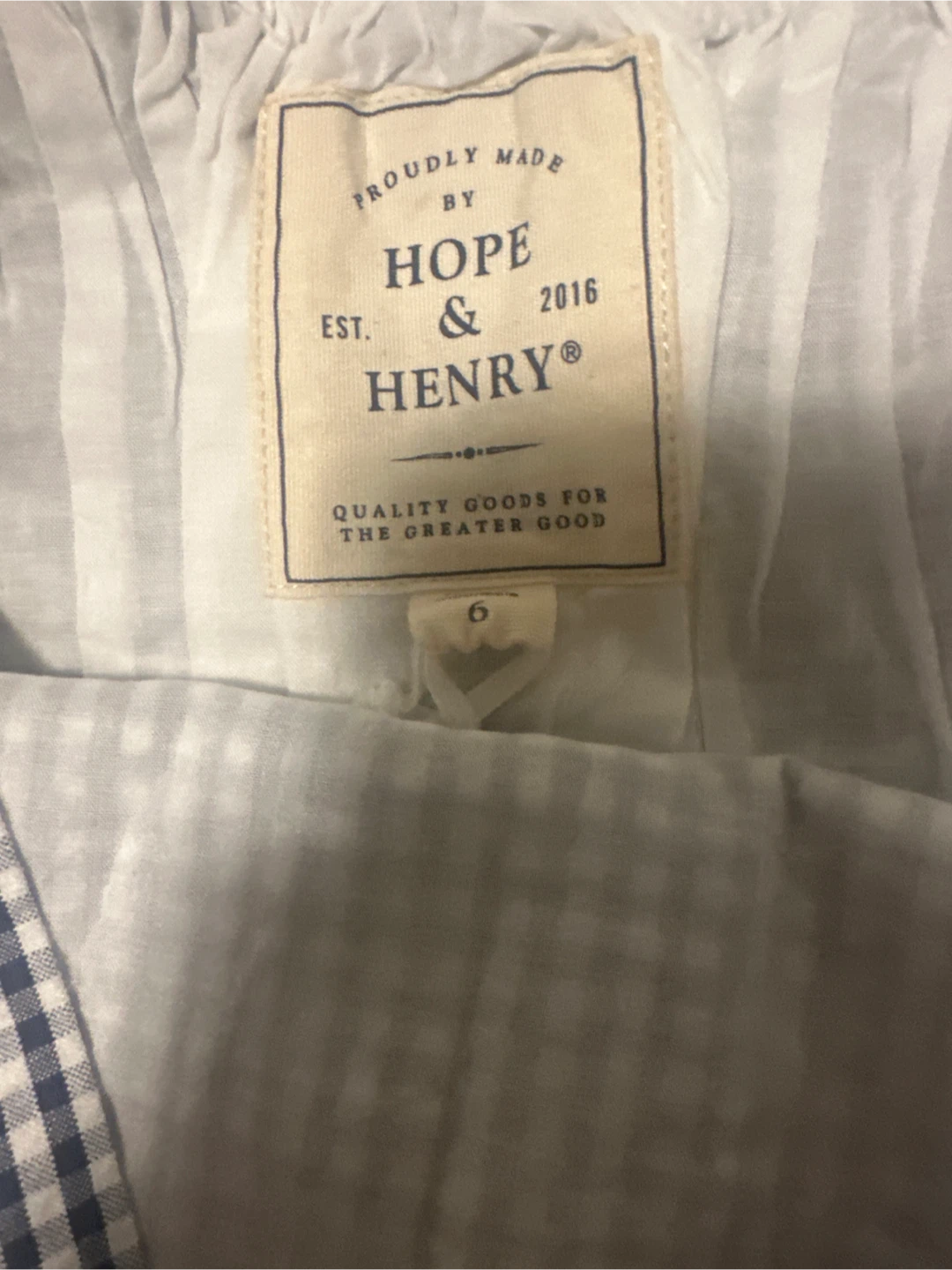 Hope & Henry Gingham Sundress - Size 6 - photo 2