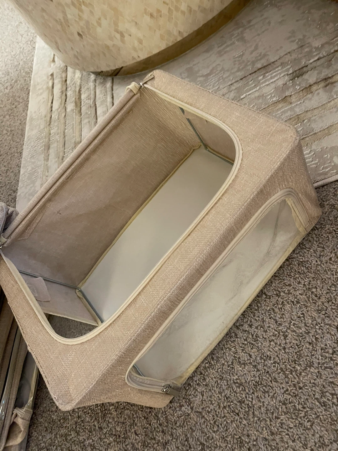 8 Foldable Clothes Storage Bin - 22L Beige - photo 5