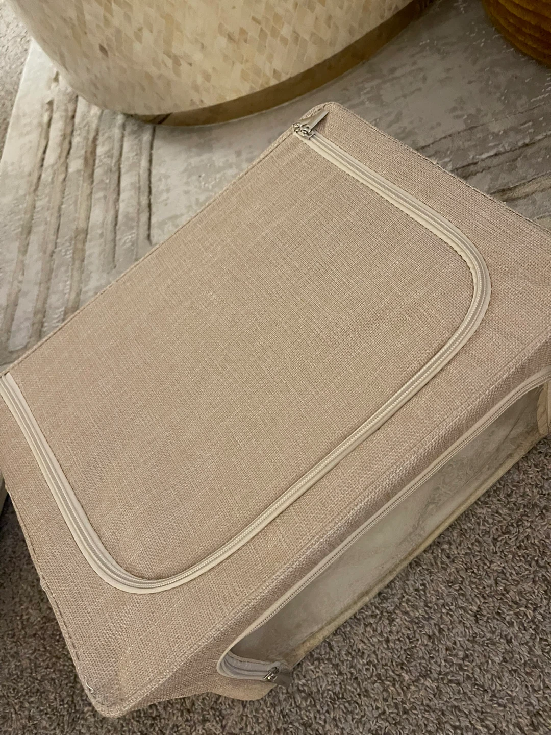 8 Foldable Clothes Storage Bin - 22L Beige - photo 4