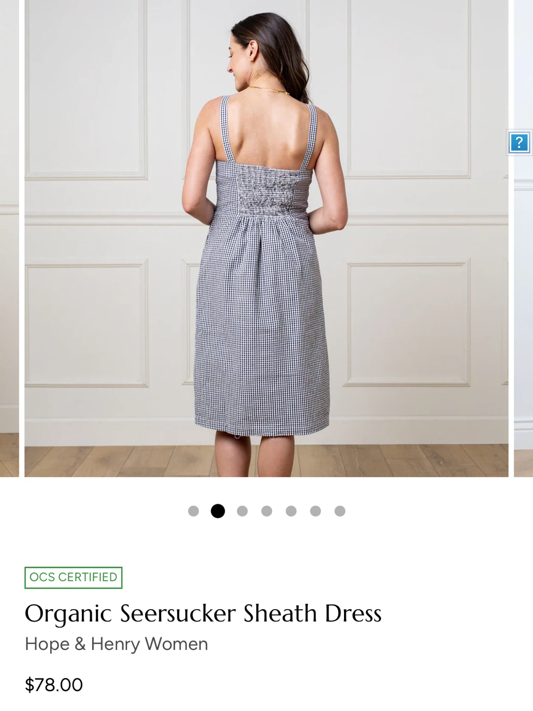 Hope & Henry Gingham Sundress - Size 6 - photo 3