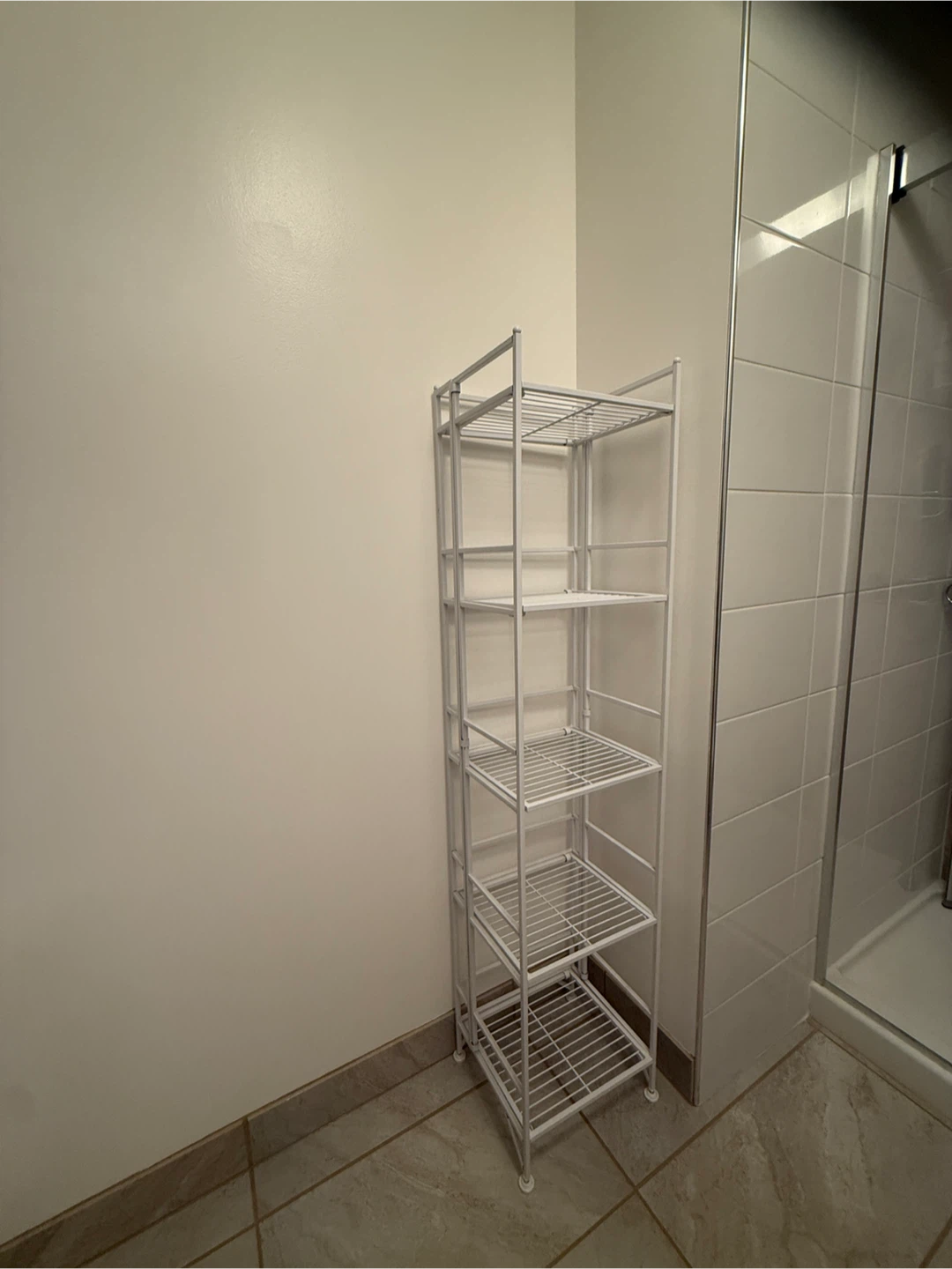 White Metal Bathroom Shelf - photo 2