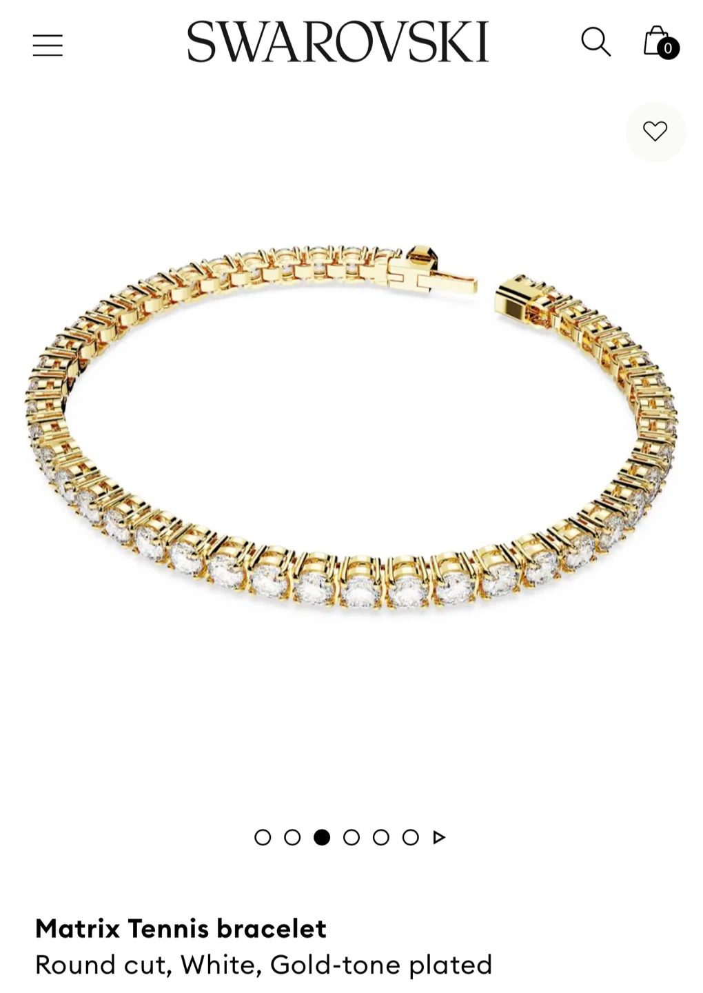 Swarovski Matrix Tennis Bracelet - Gold Tone, Size L - photo 2