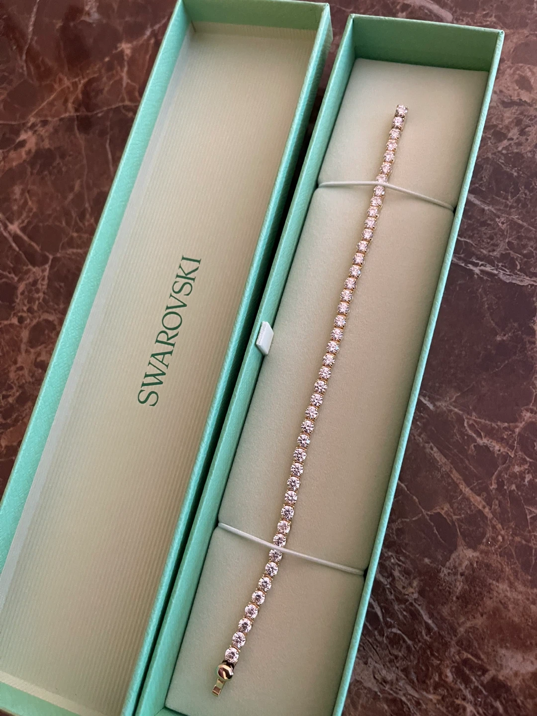 Swarovski Matrix Tennis Bracelet - Gold Tone, Size L - photo 4