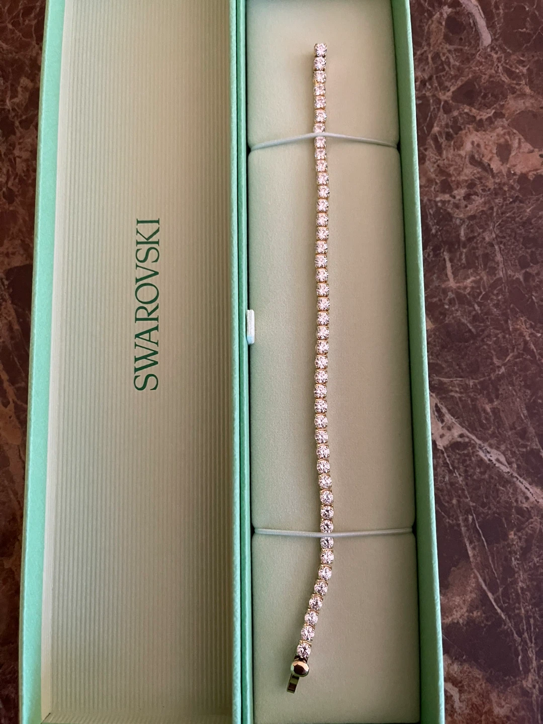 Swarovski Matrix Tennis Bracelet - Gold Tone, Size L - photo 5