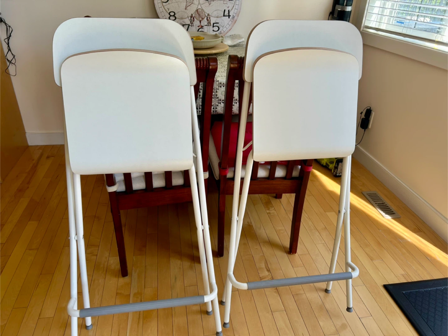 IKEA Franklin Bar Stool - White, Folding - photo 2
