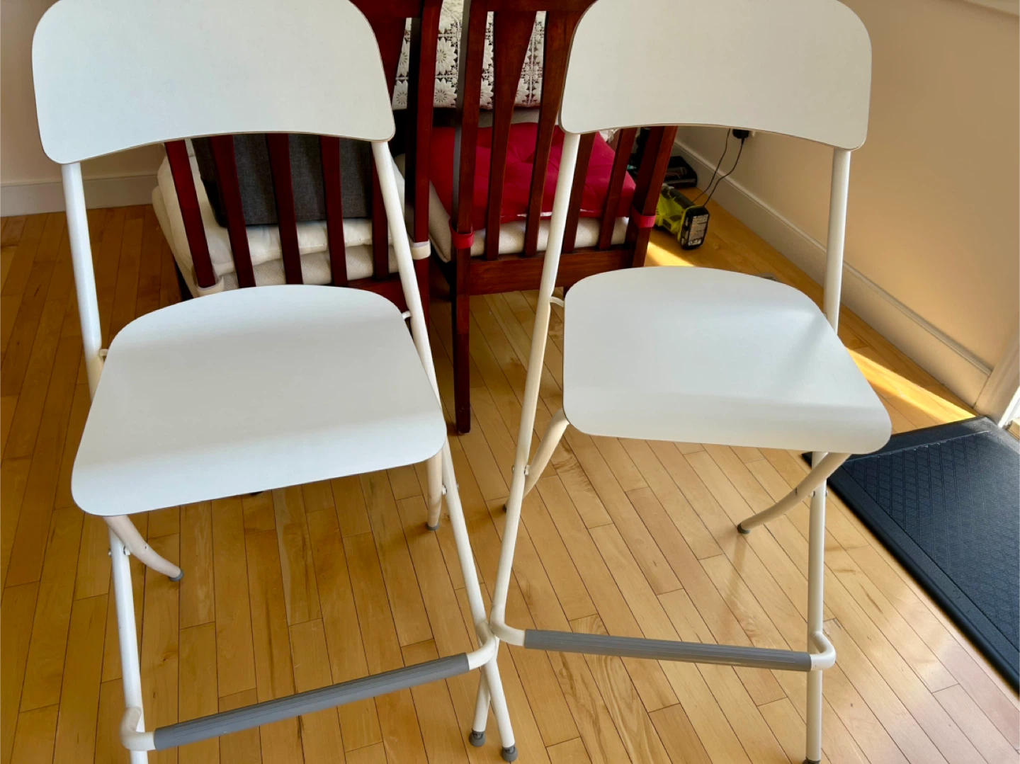 IKEA Franklin Bar Stool - White, Folding
