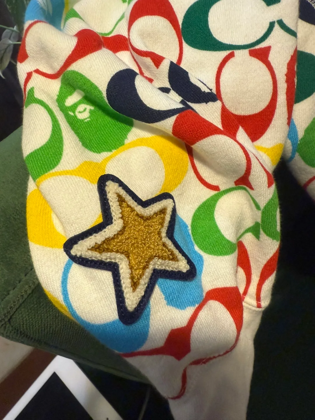 *Brand New* COACH x BAPE Shark Multicolor Hoodie -  XL image indicator(8)