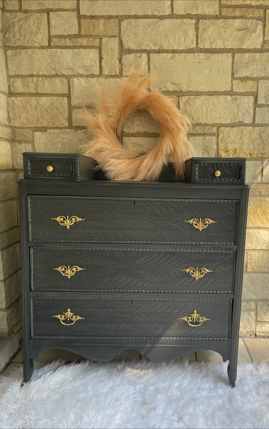 Refinished Unique Entrance Piece/Vanity/Dresser image indicator(10)