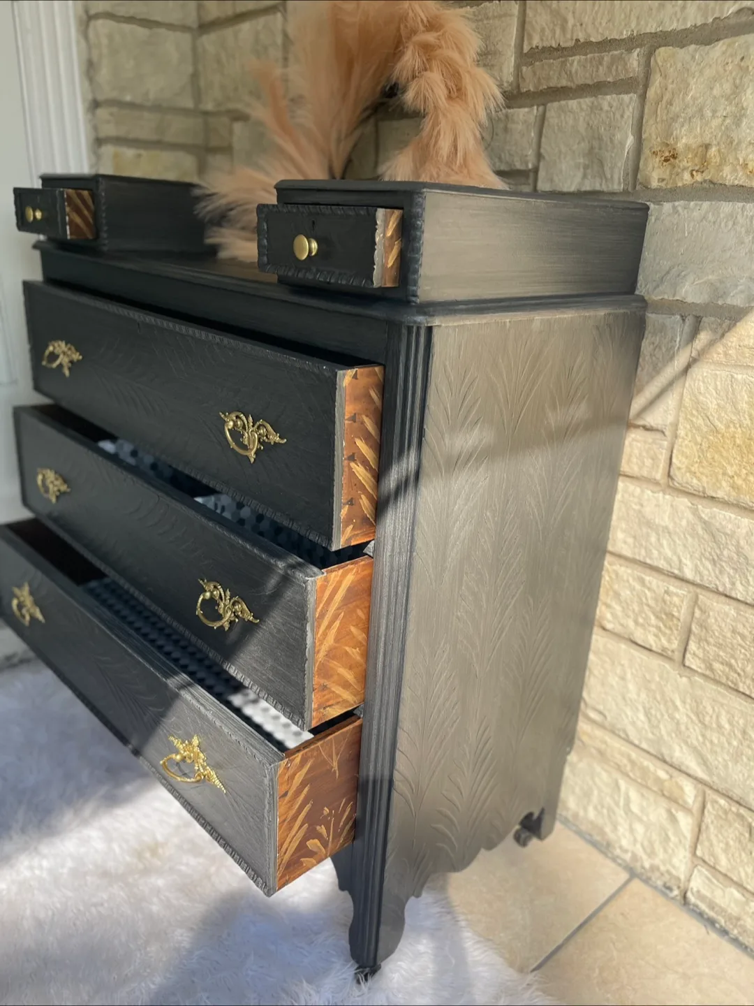 Refinished Unique Entrance Piece/Vanity/Dresser image indicator(3)