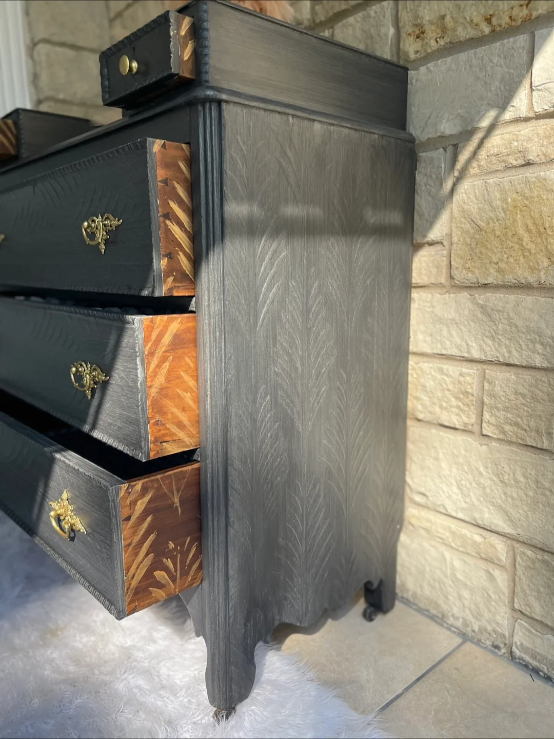 Refinished Unique Entrance Piece/Vanity/Dresser image indicator(9)