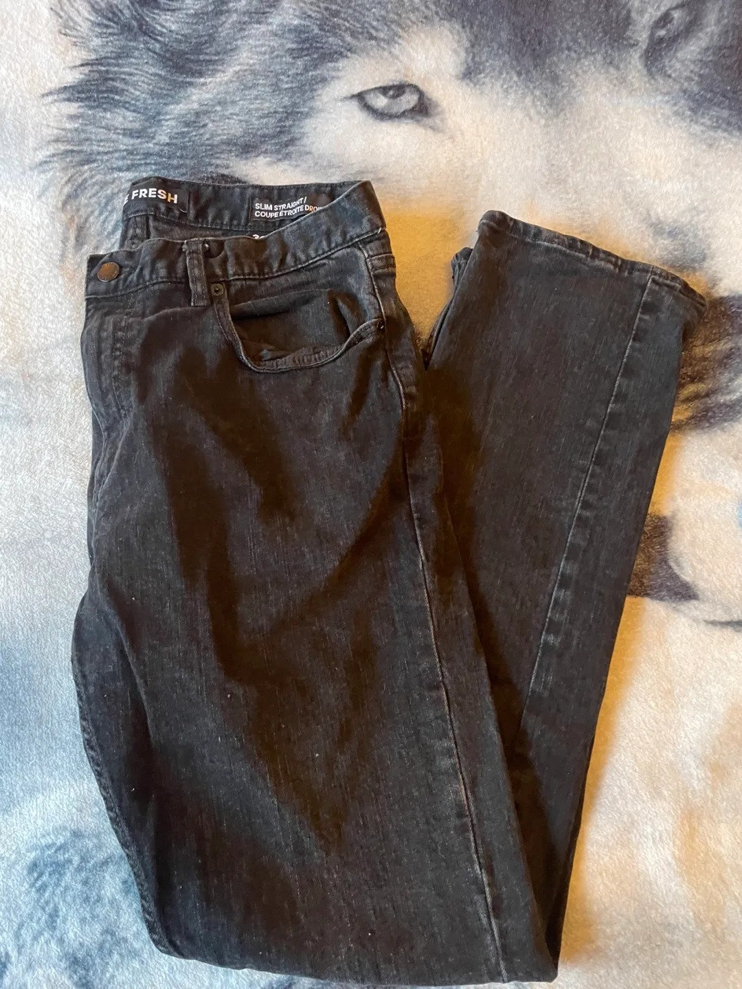 Joe Fresh Slim Straight Black Jeans - Size 33/32 image indicator(4)